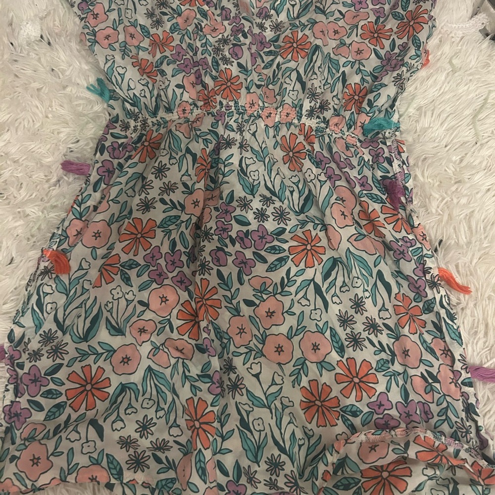 Cat & Jack Floral Kids Dress - Pink, Orange, Green